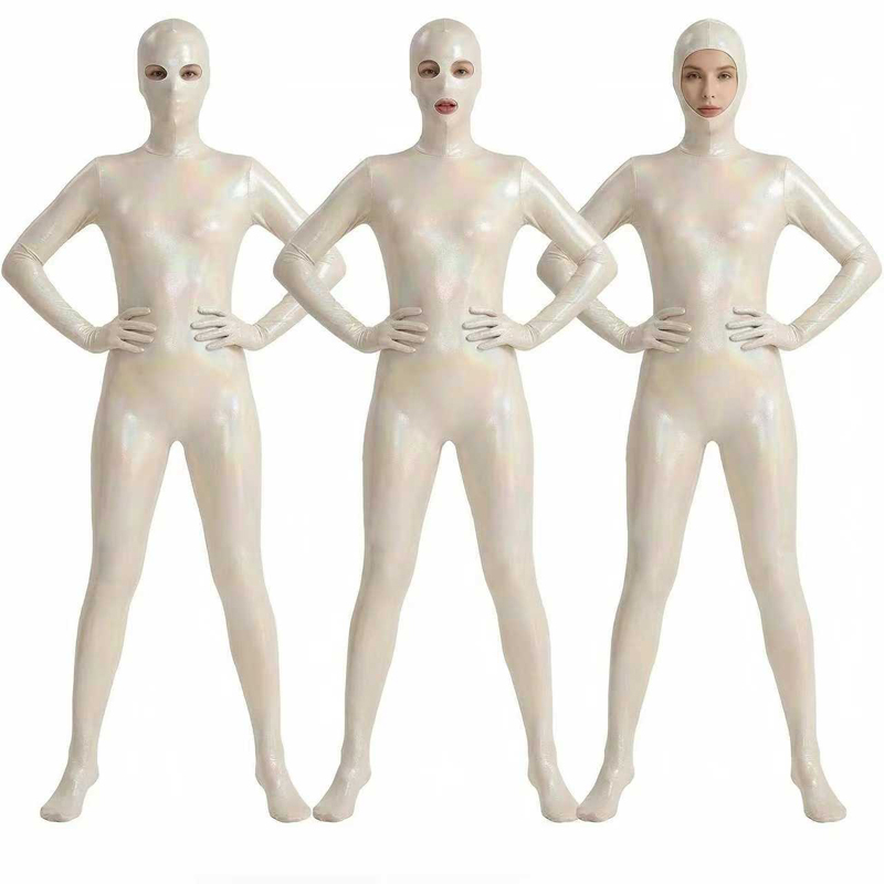 Shapewear Bodysuit Firm - Dames Glanzende Gradient Zentai Bodysuit Hoge