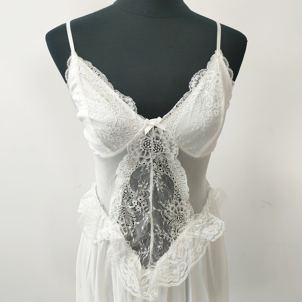 Sexy witte kanten bloemen nach - Babydoll Chemise Night recensie en prijs