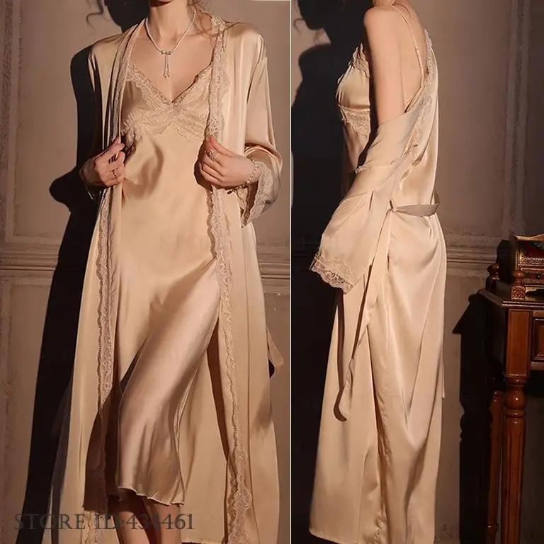 Vrouwelijke Lange Gewaad 2 Stu - Robe Silk Women recensie en prijs