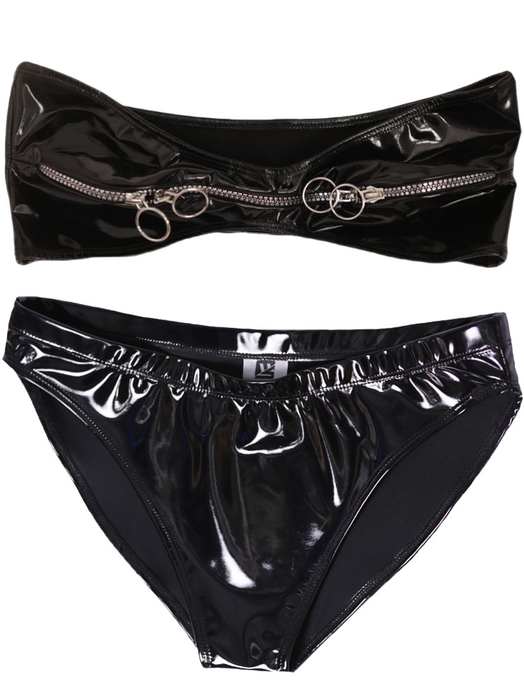 Wetlook PVC outfit met rits, b - Thong Bikini Women recensie en prijs